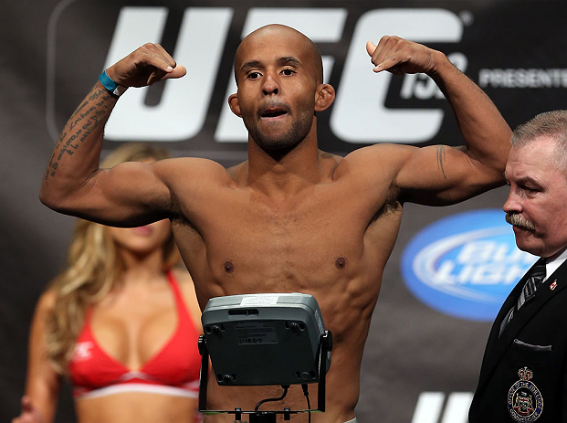 TORONTO, CANADA - SEPTEMBER 21: Demetrious Johnson weighs in during the UFC 152 weigh in at Mattamy Athletic Centre at the Gardens on September 21, 2012 in Toronto, Ontario, Canada. (Photo by Josh Hedges/Zuffa LLC/Zuffa LLC via Getty Images)