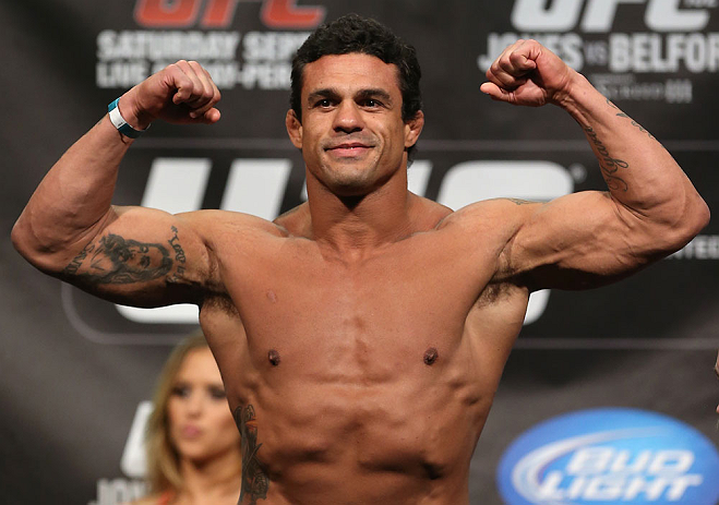 TORONTO, CANADA - SEPTEMBER 21: Vitor Belfort weighs in during the UFC 152 weigh in at Mattamy Athletic Centre at the Gardens on September 21, 2012 in Toronto, Ontario, Canada. (Photo by Josh Hedges/Zuffa LLC/Zuffa LLC via Getty Images)
