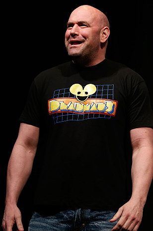 ANAHEIM, CA - FEBRUARY 22: UFC President Dana White interacts with fans during a Q&A session before the UFC 157 weigh-in at Honda Center on February 22, 2013 in Anaheim, California. (Photo by Josh Hedges/Zuffa LLC/Zuffa LLC via Getty Images)
