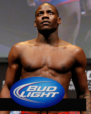 ANAHEIM, CA - FEBRUARY 22: Nah-Shon Burrell weighs in during the UFC 157 weigh-in at Honda Center on February 22, 2013 in Anaheim, California. (Photo by Josh Hedges/Zuffa LLC/Zuffa LLC via Getty Images)