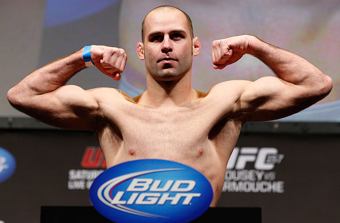 ANAHEIM, CA - FEBRUARY 22: Kenny Robertson weighs in during the UFC 157 weigh-in at Honda Center on February 22, 2013 in Anaheim, California. (Photo by Josh Hedges/Zuffa LLC/Zuffa LLC via Getty Images)