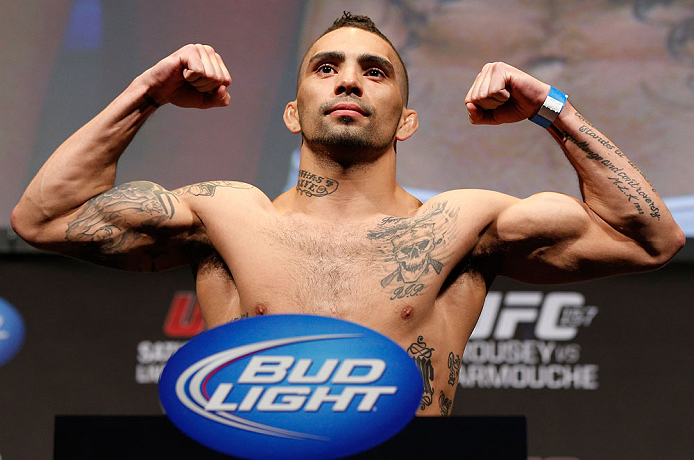 ANAHEIM, CA - FEBRUARY 22: Caros Fodor weighs in during the UFC 157 weigh-in at Honda Center on February 22, 2013 in Anaheim, California. (Photo by Josh Hedges/Zuffa LLC/Zuffa LLC via Getty Images)