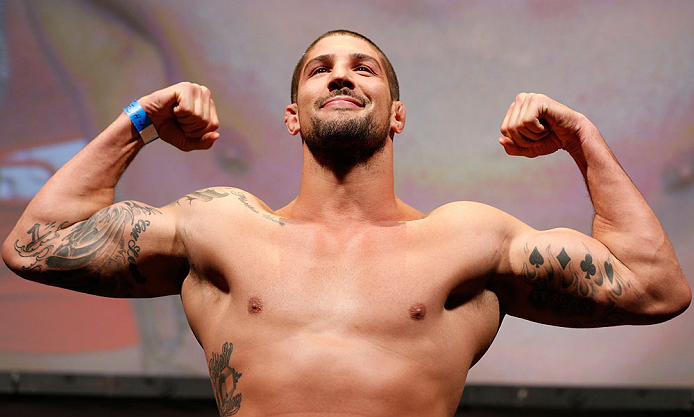 ANAHEIM, CA - FEBRUARY 22: Brendan Schaub weighs in during the UFC 157 weigh-in at Honda Center on February 22, 2013 in Anaheim, California. (Photo by Josh Hedges/Zuffa LLC/Zuffa LLC via Getty Images)