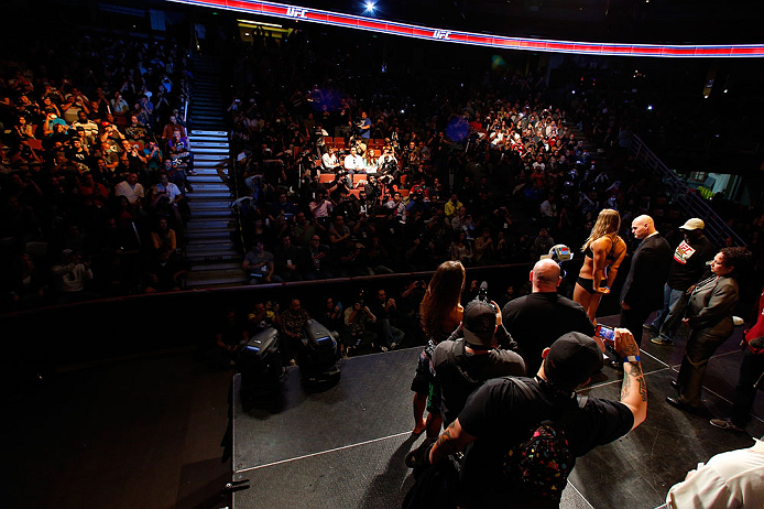 ANAHEIM, CA - FEBRUARY 22: Ronda Rousey weighs in during the UFC 157 weigh-in at Honda Center on February 22, 2013 in Anaheim, California. (Photo by Josh Hedges/Zuffa LLC/Zuffa LLC via Getty Images)