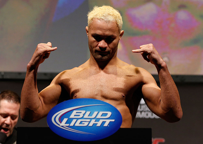 ANAHEIM, CA - FEBRUARY 22: Josh Koscheck weighs in during the UFC 157 weigh-in at Honda Center on February 22, 2013 in Anaheim, California. (Photo by Josh Hedges/Zuffa LLC/Zuffa LLC via Getty Images)