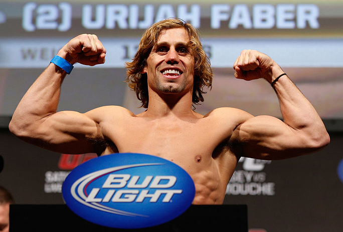 ANAHEIM, CA - FEBRUARY 22: Urijah Faber weighs in during the UFC 157 weigh-in at Honda Center on February 22, 2013 in Anaheim, California. (Photo by Josh Hedges/Zuffa LLC/Zuffa LLC via Getty Images)