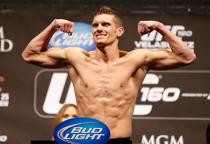 LAS VEGAS, NV - MAY 24: Stephen Thompson weighs in during the UFC 160 weigh-in at the MGM Grand Garden Arena on May 24, 2013 in Las Vegas, Nevada. (Photo by Josh Hedges/Zuffa LLC/Zuffa LLC via Getty Images)