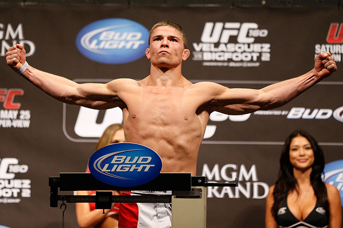 LAS VEGAS, NV - MAY 24: Rick Story weighs in during the UFC 160 weigh-in at the MGM Grand Garden Arena on May 24, 2013 in Las Vegas, Nevada. (Photo by Josh Hedges/Zuffa LLC/Zuffa LLC via Getty Images)