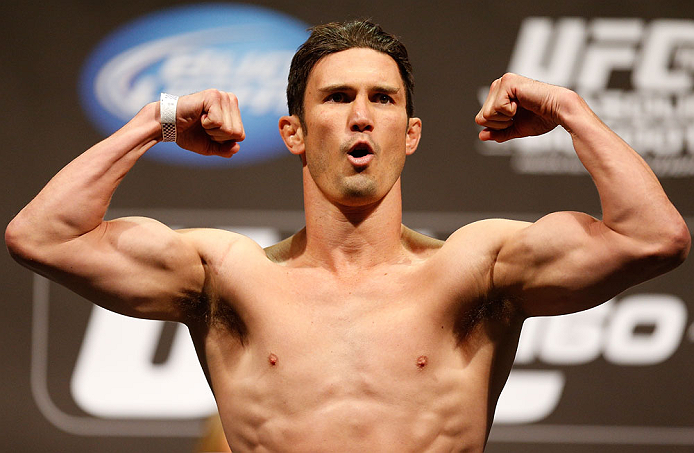 LAS VEGAS, NV - MAY 24: Karl "K.J." Noons weighs in during the UFC 160 weigh-in at the MGM Grand Garden Arena on May 24, 2013 in Las Vegas, Nevada. (Photo by Josh Hedges/Zuffa LLC/Zuffa LLC via Getty Images)