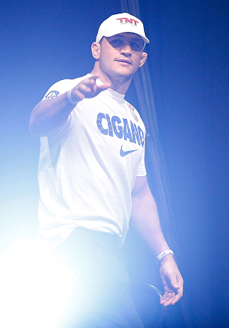 LAS VEGAS, NV - MAY 24: Junior "Cigano" dos Santos enters the arena during the UFC 160 weigh-in at the MGM Grand Garden Arena on May 24, 2013 in Las Vegas, Nevada. (Photo by Josh Hedges/Zuffa LLC/Zuffa LLC via Getty Images)