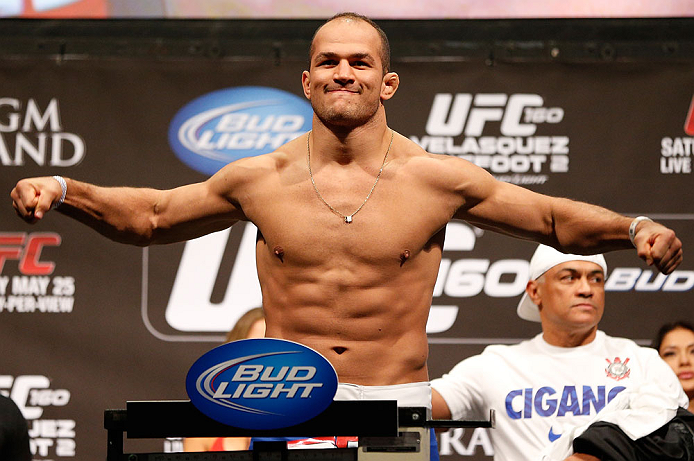 LAS VEGAS, NV - MAY 24: Junior "Cigano" dos Santos weighs in during the UFC 160 weigh-in at the MGM Grand Garden Arena on May 24, 2013 in Las Vegas, Nevada. (Photo by Josh Hedges/Zuffa LLC/Zuffa LLC via Getty Images)