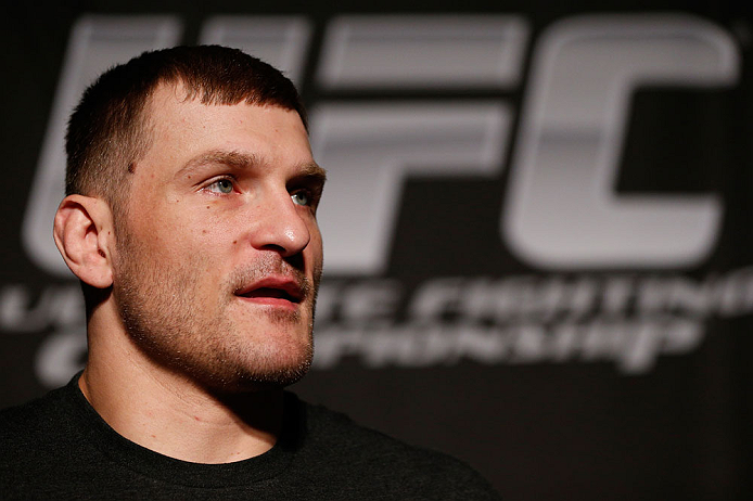 WINNIPEG, CANADA - JUNE 13: Stipe Miocic interacts with media during the UFC 161 media day at The Met on June 13, 2013 in Winnipeg, Manitoba, Canada. (Photo by Josh Hedges/Zuffa LLC/Zuffa LLC via Getty Images)