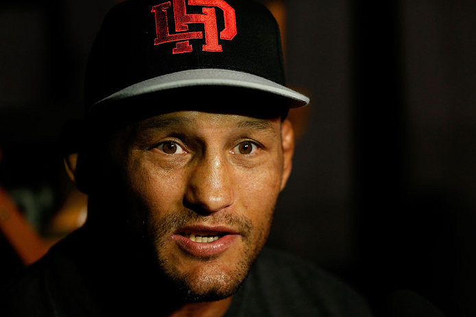 WINNIPEG, CANADA - JUNE 13: Dan Henderson interacts with media during the UFC 161 media day at The Met on June 13, 2013 in Winnipeg, Manitoba, Canada. (Photo by Josh Hedges/Zuffa LLC/Zuffa LLC via Getty Images)