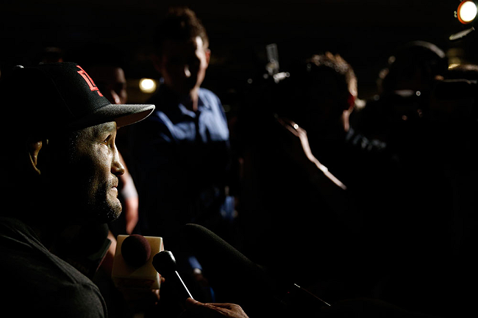WINNIPEG, CANADA - JUNE 13: Dan Henderson interacts with media during the UFC 161 media day at The Met on June 13, 2013 in Winnipeg, Manitoba, Canada. (Photo by Josh Hedges/Zuffa LLC/Zuffa LLC via Getty Images)