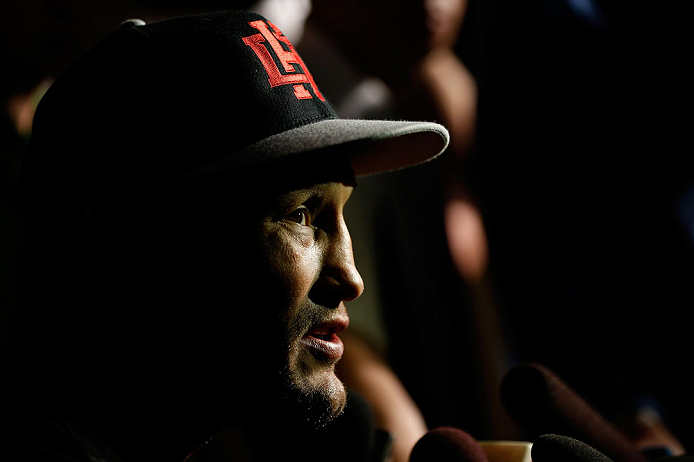 WINNIPEG, CANADA - JUNE 13: Dan Henderson interacts with media during the UFC 161 media day at The Met on June 13, 2013 in Winnipeg, Manitoba, Canada. (Photo by Josh Hedges/Zuffa LLC/Zuffa LLC via Getty Images)