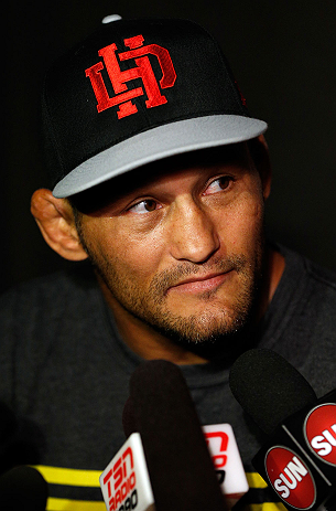 WINNIPEG, CANADA - JUNE 13: Dan Henderson interacts with media during the UFC 161 media day at The Met on June 13, 2013 in Winnipeg, Manitoba, Canada. (Photo by Josh Hedges/Zuffa LLC/Zuffa LLC via Getty Images)