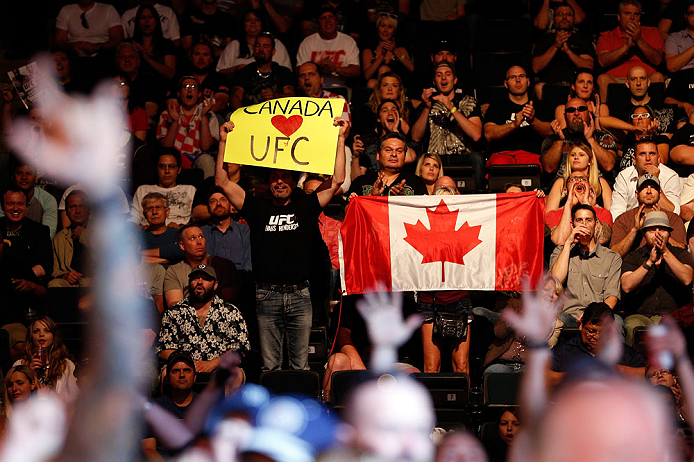 WINNIPEG, CANADA - JUNE 15: A general view of fans in attendance during the UFC 161 event at the MTS Centre on June 15, 2013 in Winnipeg, Manitoba, Canada. (Photo by Josh Hedges/Zuffa LLC/Zuffa LLC via Getty Images)