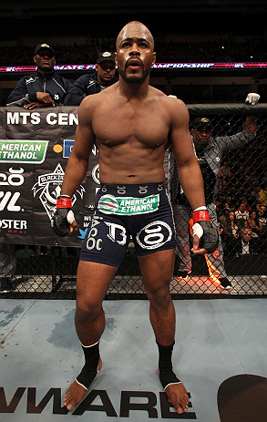WINNIPEG, CANADA - JUNE 15: Rashad Evans stands in the Octagon before his light heavyweight fight against Dan Henderson during the UFC 161 event at the MTS Centre on June 15, 2013 in Winnipeg, Manitoba, Canada. (Photo by Josh Hedges/Zuffa LLC/Zuffa LLC