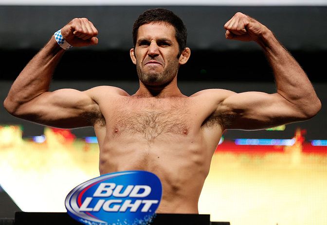 LAS VEGAS, NV - JULY 05: David Mitchell weighs in during the UFC 162 weigh-in at the Mandalay Bay Events Center on July 5, 2013 in Las Vegas, Nevada. (Photo by Josh Hedges/Zuffa LLC/Zuffa LLC via Getty Images)