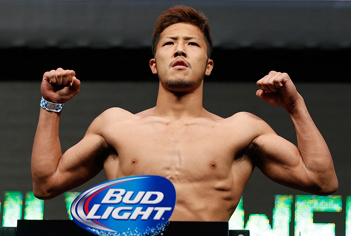 LAS VEGAS, NV - JULY 05: Kazuki Tokudome weighs in during the UFC 162 weigh-in at the Mandalay Bay Events Center on July 5, 2013 in Las Vegas, Nevada. (Photo by Josh Hedges/Zuffa LLC/Zuffa LLC via Getty Images)