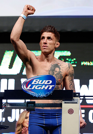 LAS VEGAS, NV - JULY 05: Norman Parke weighs in during the UFC 162 weigh-in at the Mandalay Bay Events Center on July 5, 2013 in Las Vegas, Nevada. (Photo by Josh Hedges/Zuffa LLC/Zuffa LLC via Getty Images)