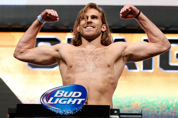 LAS VEGAS, NV - JULY 05: Andrew Craig weighs in during the UFC 162 weigh-in at the Mandalay Bay Events Center on July 5, 2013 in Las Vegas, Nevada. (Photo by Josh Hedges/Zuffa LLC/Zuffa LLC via Getty Images)