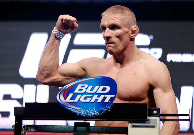 LAS VEGAS, NV - JULY 05: Dennis Siver weighs in during the UFC 162 weigh-in at the Mandalay Bay Events Center on July 5, 2013 in Las Vegas, Nevada. (Photo by Josh Hedges/Zuffa LLC/Zuffa LLC via Getty Images)