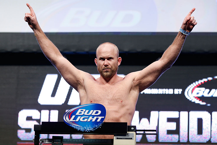 LAS VEGAS, NV - JULY 05: Tim Boetsch weighs in during the UFC 162 weigh-in at the Mandalay Bay Events Center on July 5, 2013 in Las Vegas, Nevada. (Photo by Josh Hedges/Zuffa LLC/Zuffa LLC via Getty Images)