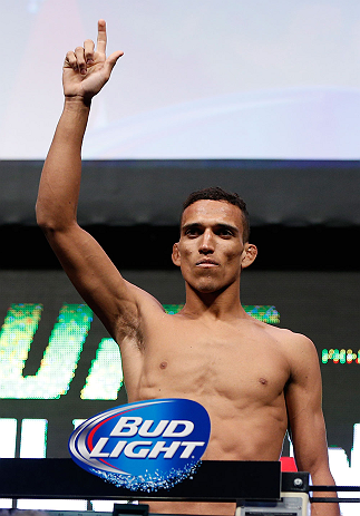 LAS VEGAS, NV - JULY 05: Charles Oliveira weighs in during the UFC 162 weigh-in at the Mandalay Bay Events Center on July 5, 2013 in Las Vegas, Nevada. (Photo by Josh Hedges/Zuffa LLC/Zuffa LLC via Getty Images)