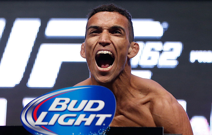 LAS VEGAS, NV - JULY 05: Charles Oliveira weighs in during the UFC 162 weigh-in at the Mandalay Bay Events Center on July 5, 2013 in Las Vegas, Nevada. (Photo by Josh Hedges/Zuffa LLC/Zuffa LLC via Getty Images)