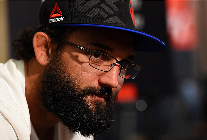 HOUSTON, TX - OCTOBER 01: Johny Hendricks interacts with media during the UFC 192 Ultimate Media Day at the Toyota Center on October 1, 2015 in Houston, Texas. (Photo by Josh Hedges/Zuffa LLC/Zuffa LLC via Getty Images)