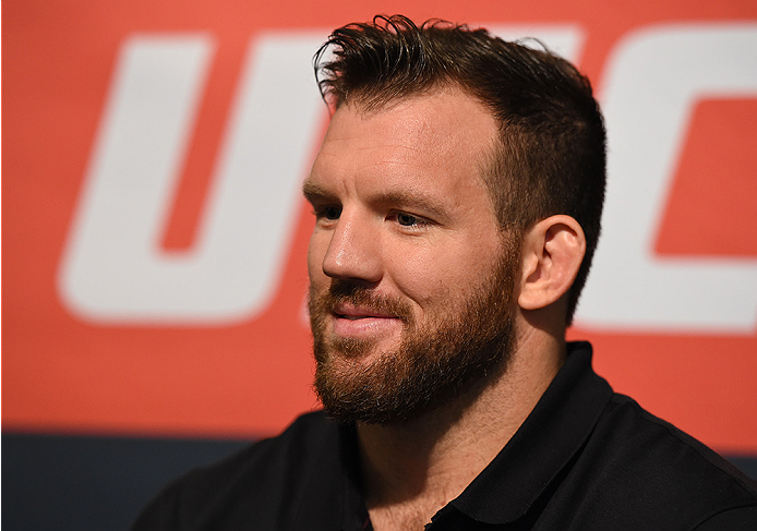 HOUSTON, TX - OCTOBER 01: Ryan Bader interacts with media during the UFC 192 Ultimate Media Day at the Toyota Center on October 1, 2015 in Houston, Texas. (Photo by Josh Hedges/Zuffa LLC/Zuffa LLC via Getty Images)