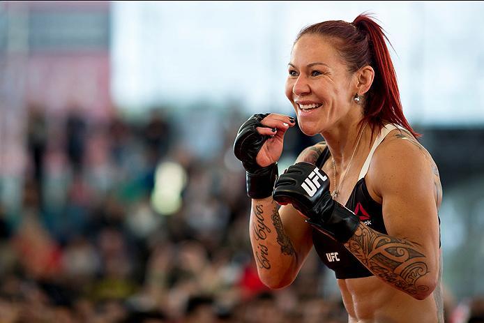 RIO DE JANEIRO, BRAZIL - MAY 11: Catchweight Cris "Cyborg" Justino of Brazil holds an open training session at Arena da Baixada stadium on May 11, 2016 in Curitiba, Brazil. (Photo by Buda Mendes/Zuffa LLC/Zuffa LLC via Getty Images) ***Local Caption*** Cr