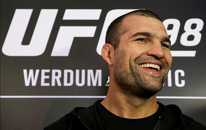 RIO DE JANEIRO, BRAZIL - MAY 11: Light heavyweight contender Mauricio "Shogun" Rua of Brazil speaks to the media after an open training session at Arena da Baixada stadium on May 11, 2016 in Curitiba, Brazil. (Photo by Buda Mendes/Zuffa LLC/Zuffa LLC via