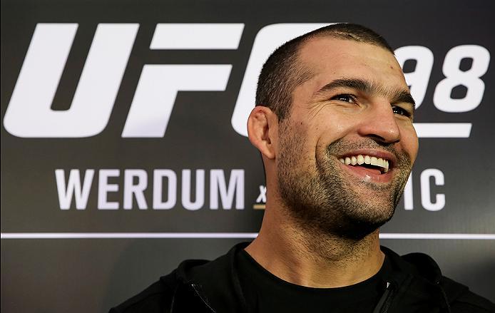 RIO DE JANEIRO, BRAZIL - MAY 11: Light heavyweight contender Mauricio "Shogun" Rua of Brazil speaks to the media after an open training session at Arena da Baixada stadium on May 11, 2016 in Curitiba, Brazil. (Photo by Buda Mendes/Zuffa LLC/Zuffa LLC via