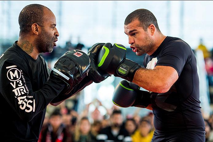 RIO DE JANEIRO, BRAZIL - MAY 11: Light heavyweight contender Mauricio "Shogun" Rua of Brazil holds an open training session at Arena da Baixada stadium on May 11, 2016 in Curitiba, Brazil. (Photo by Buda Mendes/Zuffa LLC/Zuffa LLC via Getty Images) ***Loc