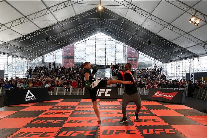 RIO DE JANEIRO, BRAZIL - MAY 11: Light heavyweight contender Mauricio "Shogun" Rua of Brazil holds an open training session at Arena da Baixada stadium on May 11, 2016 in Curitiba, Brazil. (Photo by Buda Mendes/Zuffa LLC/Zuffa LLC via Getty Images) ***Loc