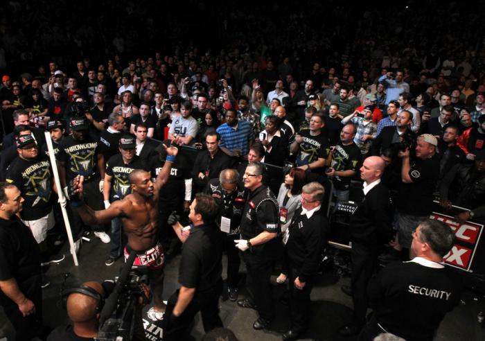 CHICAGO, IL - JANUARY 28: Phil Davis prepares to enter the Octagon before his bout against Rashad Evans during the UFC on FOX event at United Center on January 28, 2012 in Chicago, Illinois. (Photo by Nick Laham/Zuffa LLC/Zuffa LLC via Getty Images) ***