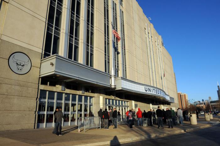 CHICAGO, IL - JANUARY 28: Fans line up outside the arena before the UFC on FOX event at United Center on January 28, 2012 in Chicago, Illinois. (Photo by Kari Hubert/Zuffa LLC/Zuffa LLC via Getty Images)
