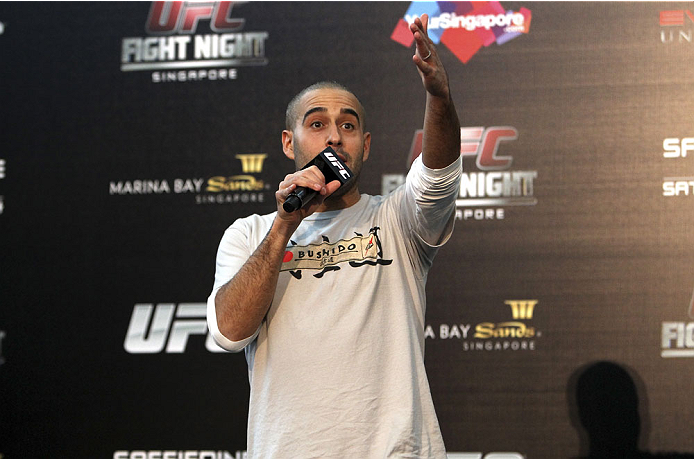 SINGAPORE - JANUARY 03: Jon Anik during the UFC Fight Night Singapore Q&A at the Shoppes at Marina Bay Sands on January 3, 2014 in Singapore. (Photo by Mitch Viquez/Zuffa LLC/Zuffa LLC via Getty Images)
