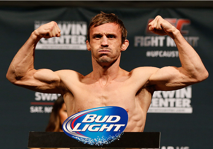 AUSTIN, TX - NOVEMBER 21: Brad Pickett of England weighs in during the UFC weigh-in at The Frank Erwin Center on November 21, 2014 in Austin, Texas. (Photo by Josh Hedges/Zuffa LLC/Zuffa LLC via Getty Images)