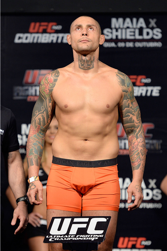 BARUERI, BRAZIL - OCTOBER 8: Thiago Silva weighs-in during the UFC Fight Night: Maia v Shields weigh-in at the Ginasio Jose Correa on October 8, 2013 in Barueri, Sao Paulo, Brazil. (Photo by Jeff Bottari/Zuffa LLC/Zuffa LLC via Getty Images)