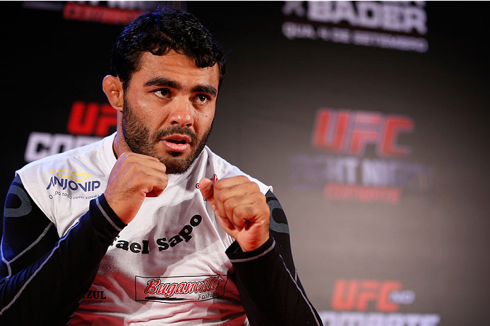 BELO HORIZONTE, BRAZIL - SEPTEMBER 02: Rafael Natal holds an open training session for media at the Ouro Minas Palace Hotel on September 2, 2013 in Belo Horizonte, Brazil. (Photo by Josh Hedges/Zuffa LLC/Zuffa LLC via Getty Images)