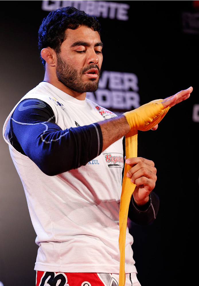 BELO HORIZONTE, BRAZIL - SEPTEMBER 02: Rafael Natal holds an open training session for media at the Ouro Minas Palace Hotel on September 2, 2013 in Belo Horizonte, Brazil. (Photo by Josh Hedges/Zuffa LLC/Zuffa LLC via Getty Images)