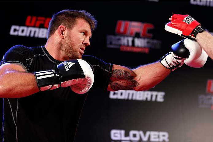 BELO HORIZONTE, BRAZIL - SEPTEMBER 02: Ryan Bader holds an open training session for media at the Ouro Minas Palace Hotel on September 2, 2013 in Belo Horizonte, Brazil. (Photo by Josh Hedges/Zuffa LLC/Zuffa LLC via Getty Images)