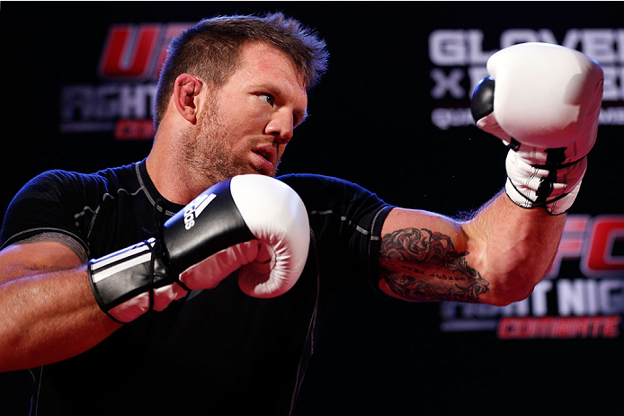 BELO HORIZONTE, BRAZIL - SEPTEMBER 02: Ryan Bader holds an open training session for media at the Ouro Minas Palace Hotel on September 2, 2013 in Belo Horizonte, Brazil. (Photo by Josh Hedges/Zuffa LLC/Zuffa LLC via Getty Images)