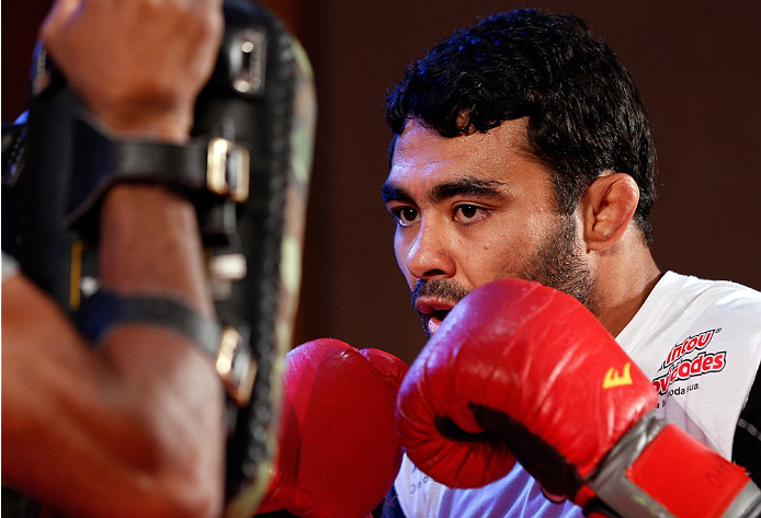 BELO HORIZONTE, BRAZIL - SEPTEMBER 02: Rafael Natal holds an open training session for media at the Ouro Minas Palace Hotel on September 2, 2013 in Belo Horizonte, Brazil. (Photo by Josh Hedges/Zuffa LLC/Zuffa LLC via Getty Images)