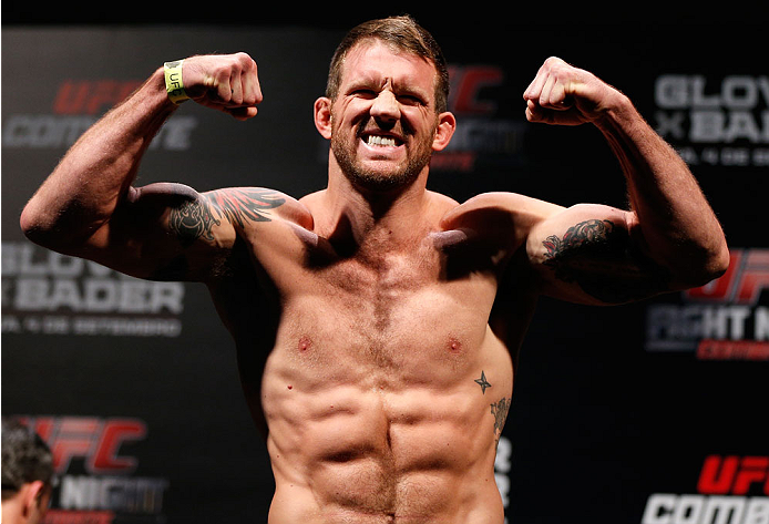 BELO HORIZONTE, BRAZIL - SEPTEMBER 03: Ryan Bader weighs in during the UFC weigh-in event at Mineirinho Arena on September 3, 2013 in Belo Horizonte, Brazil. (Photo by Josh Hedges/Zuffa LLC/Zuffa LLC via Getty Images)