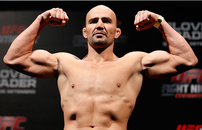BELO HORIZONTE, BRAZIL - SEPTEMBER 03: Glover Teixeira weighs in during the UFC weigh-in event at Mineirinho Arena on September 3, 2013 in Belo Horizonte, Brazil. (Photo by Josh Hedges/Zuffa LLC/Zuffa LLC via Getty Images)