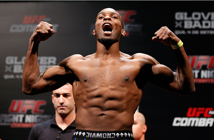 BELO HORIZONTE, BRAZIL - SEPTEMBER 03: Sean Spencer weighs in during the UFC weigh-in event at Mineirinho Arena on September 3, 2013 in Belo Horizonte, Brazil. (Photo by Josh Hedges/Zuffa LLC/Zuffa LLC via Getty Images)